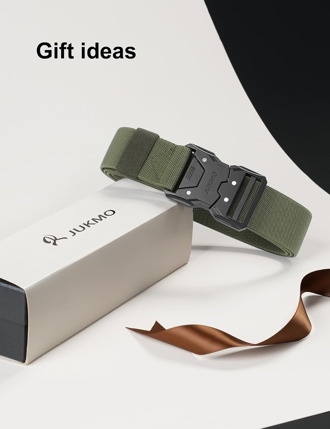 JUKMO Quick Release Tactical Belt, Military Work 1.5" Nylon Web Hiking Belt