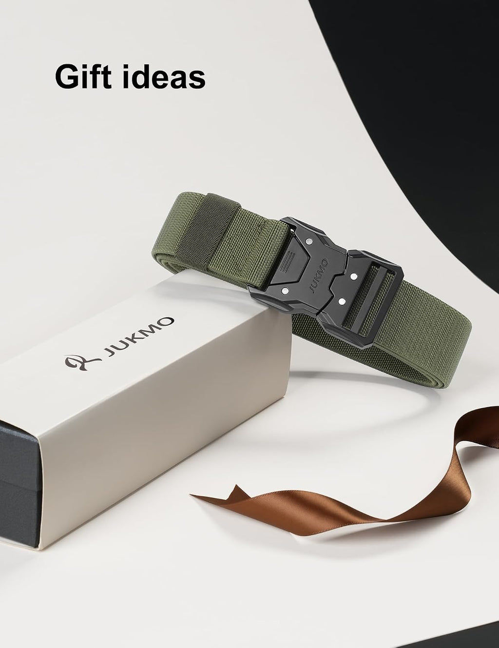 JUKMO Quick Release Tactical Belt, Military Work 1.5" Nylon Web Hiking Belt