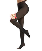 Lnmyic Fleece Lined Thermal Tights That Look Sheer Women Black & Brown