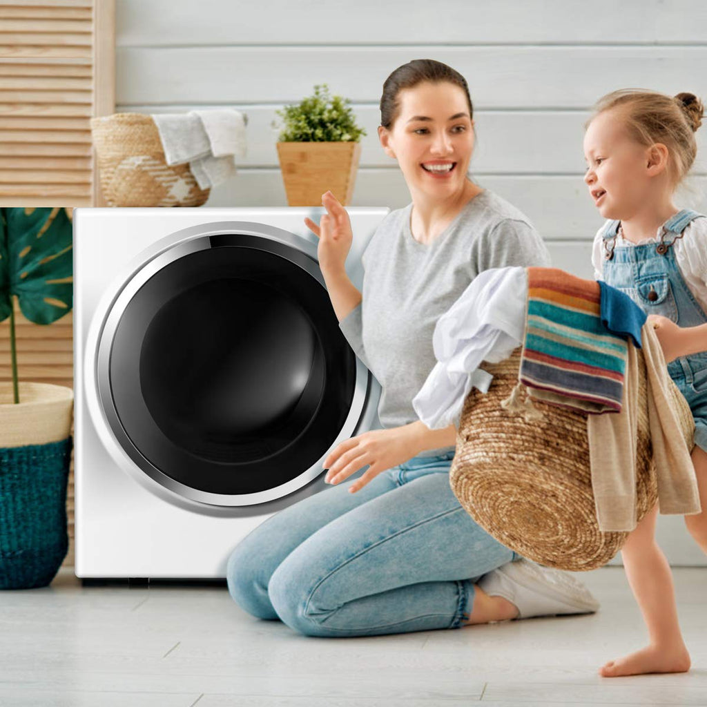 COSTWAY 1.5 Cu.ft. Portable Clothes Dryer,850W Compact Laundry Dryer,Silver