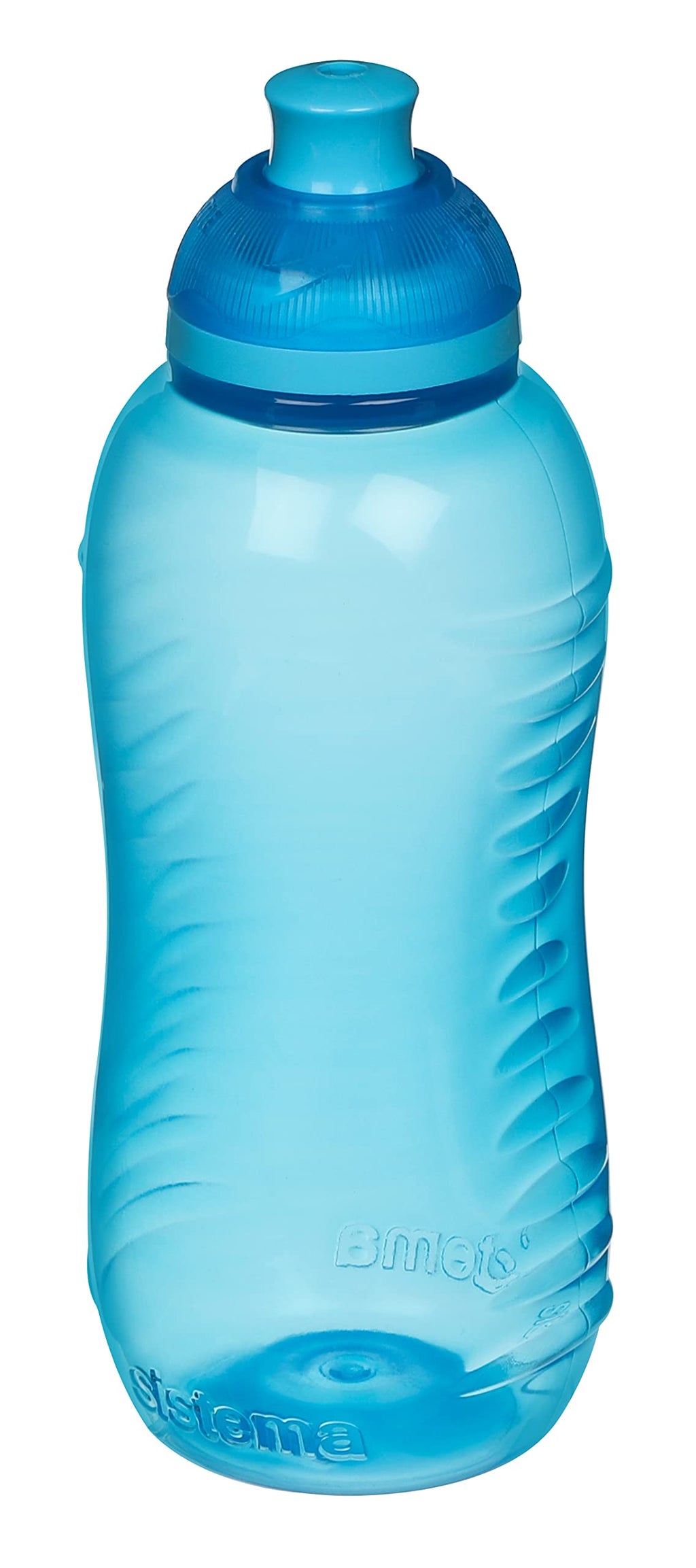 Sistema Squeeze Twist 'n' Sip Sports Water Bottles | 460 ml | Leakproof Kids Water Bottles | BPA-Free | Blue | 4 Count