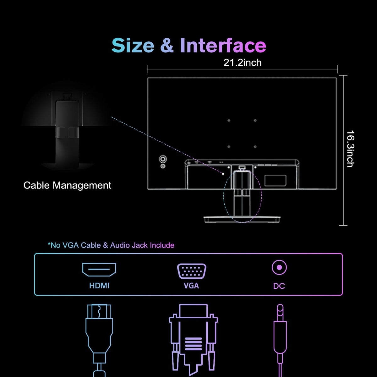 SANSUI 24 Inch Gaming Monitor 200Hz 1Ms FreeSync HDR 110% sRGB FHD 1080P Computer Monitor HDMI DP Ports Eye Care Frameless VESA Mount Cable Management(ES-G24F4L HDMI Cable Included)