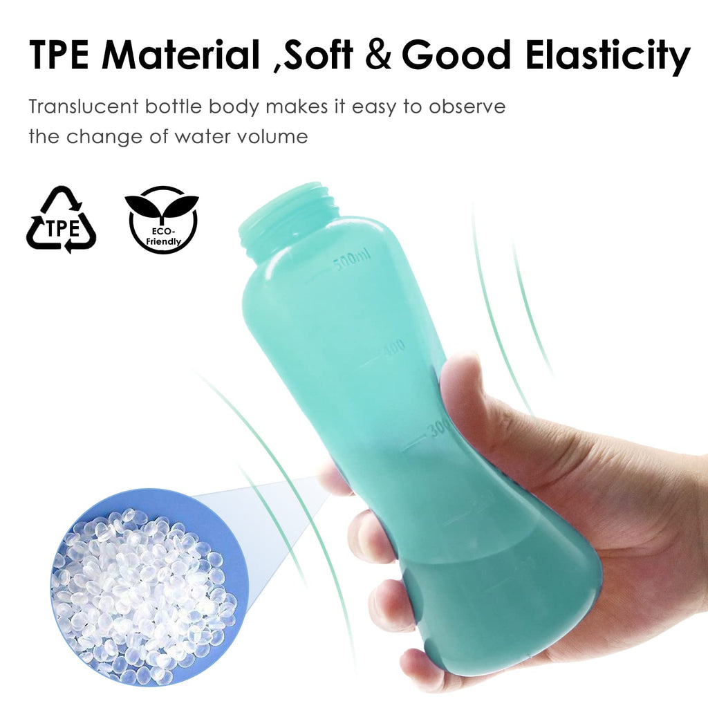 Portable Bidet 2 Pack, RUFCRIL 500ml Peri Bottle Postpartum, Boilable TPE