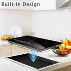 Karinear Electric Cooktop 2 Burners, 110v Plug in Electric Stove Top