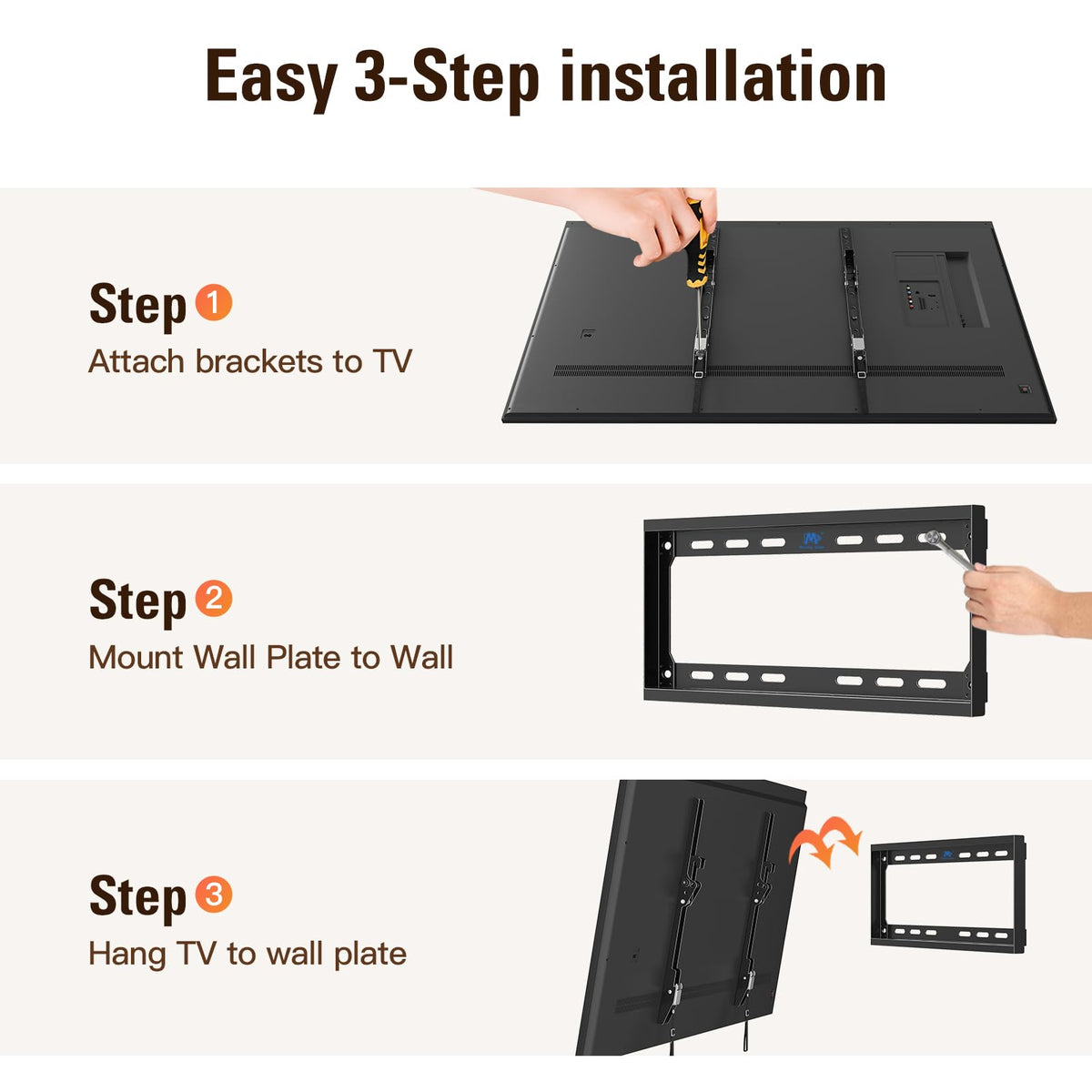 Mounting Dream Full Motion TV Wall Mount for 32-70 Inch TVs up to 110lbs