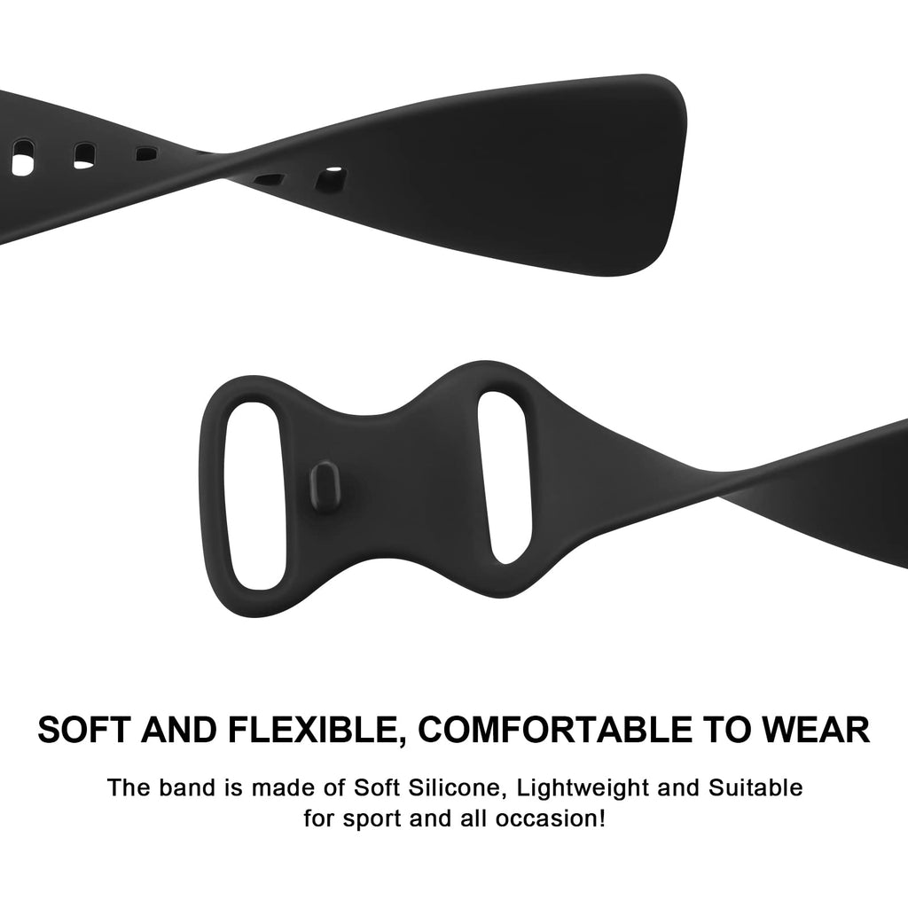 AK Straps for Fitbit Sense 2/Fitbit Sense/Fitbit Versa 4/Fitbit Versa 3 Straps for Women Men,Silicone Sport Classic Soft Replacement Straps Compatible with Fitbit Versa 3/Versa 4/Sense/Sense 2