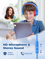 iClever HS19 Kids Headphones with Cord, Toddler Headphones for Boys Girls