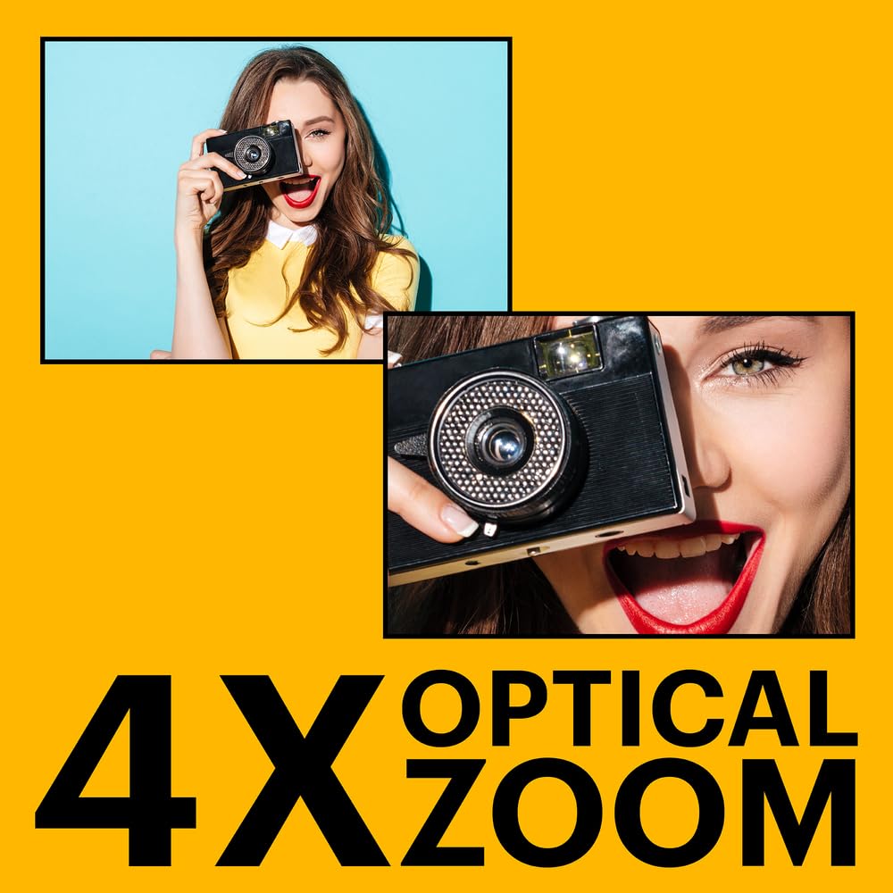 KODAK PIXPRO FZ45 16MP Compact Digital Camera, 4X Optical Zoom, AA, Black
