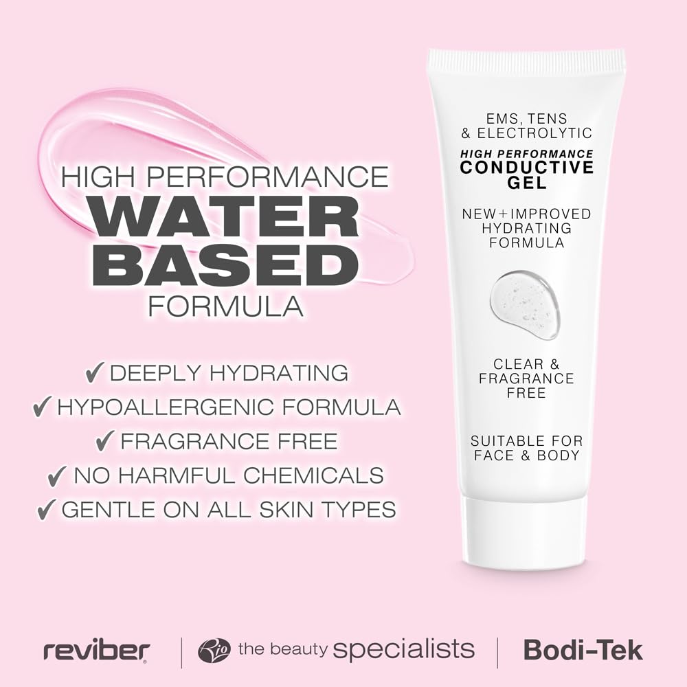 Rio Conductive Gel, Highly Conductive Gel for EMS Machine, TENS Machine, RF & Circulation Boosting Devices, Improves Conductivity & Increases Stimulation, Skin Friendly, Irritation Free, Scent Free