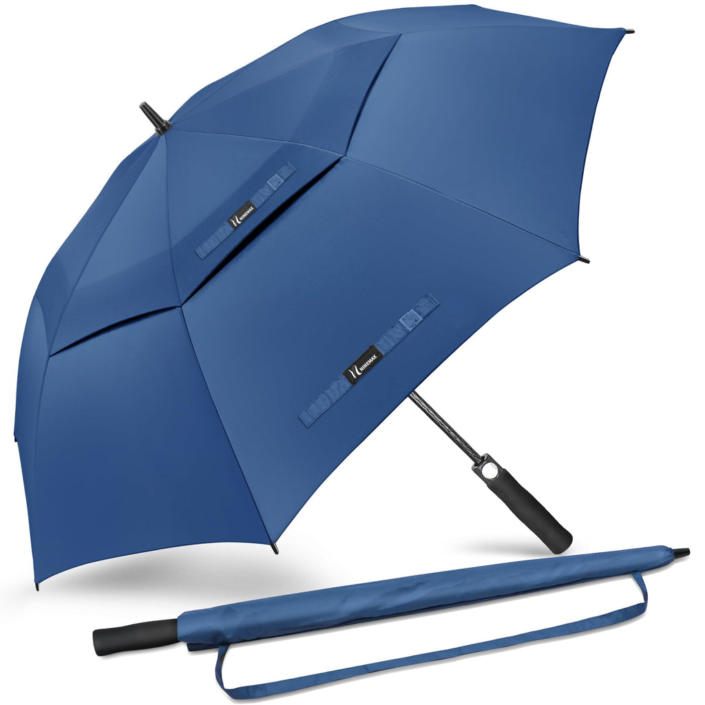 NINEMAX Large Golf Umbrella Windproof Strong 54/62/68 Inch,Extra Big Golf Umbrellas Automatic Open Double Canopy for Gents Women