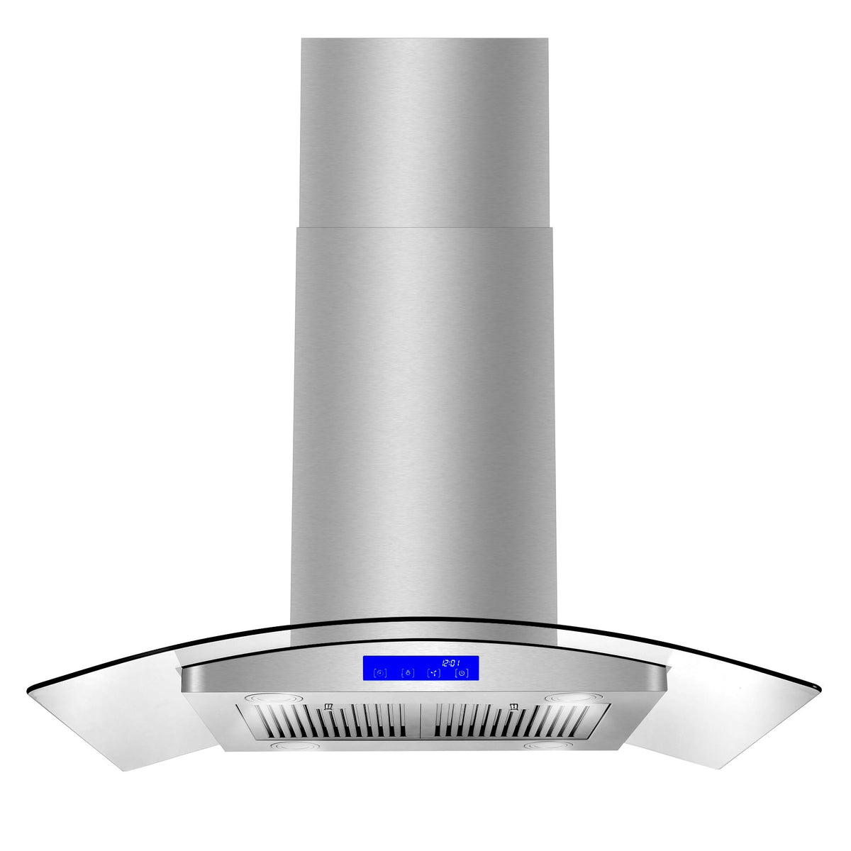 30 in. Lumin Coll 380 CFM Ducted Island Range Hood, LED, Stainless Steel