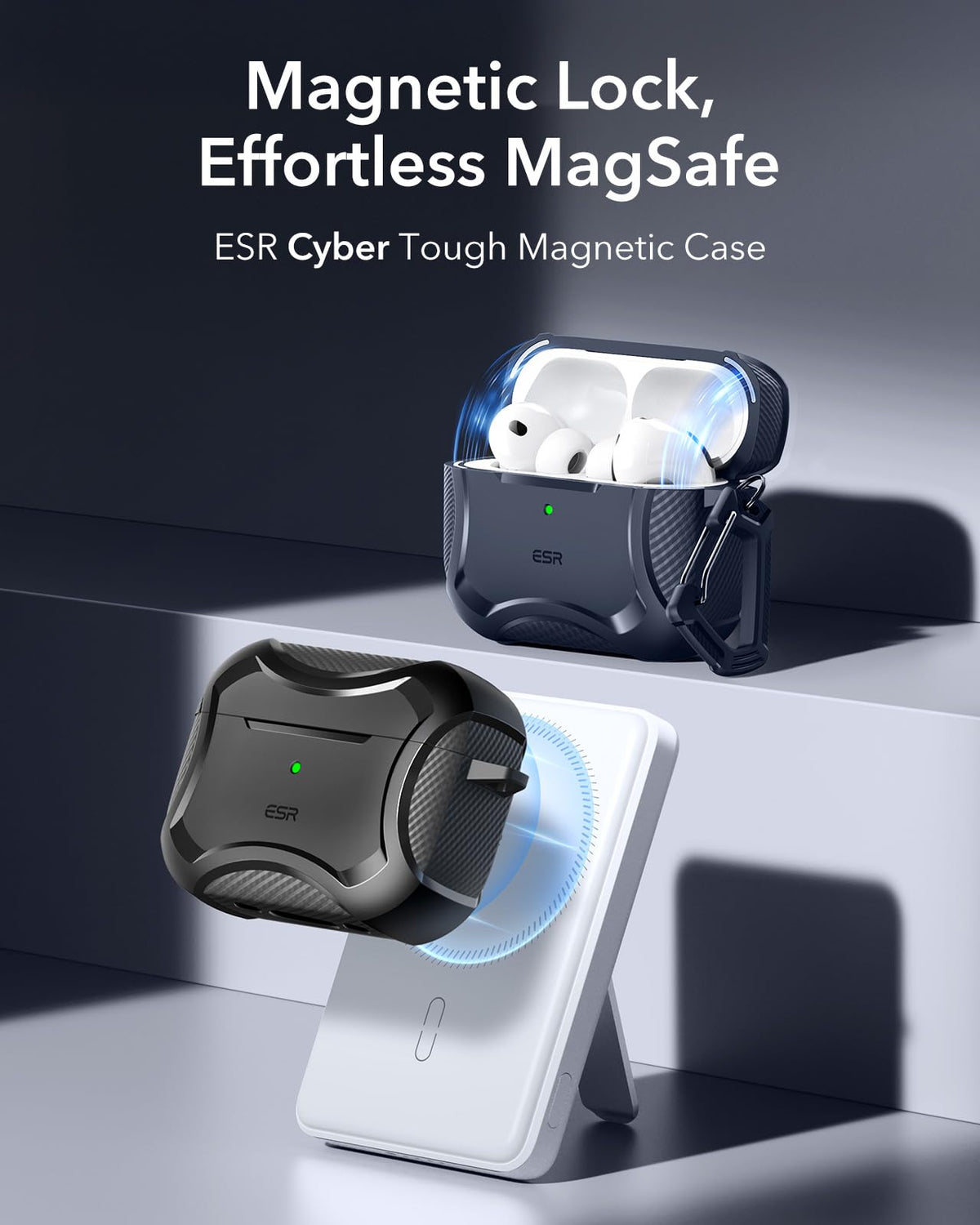 ESR for AirPods Pro 2 Case, Compatible with MagSafe, Navy Blue