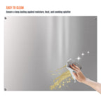 2-Pack 24" By 30" Stainless Steel Stove Backsplash, Reversible Ultra Flat Splatter Guard Range Hood Backsplash, Easy Clean Wall Shield Metal Panel