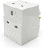 STATUS 3 Way Multi Plug Adaptor, White