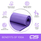 OZE SPORTS Yoga Mat, NBR Foam, Extra Thick, Non-Slip, High Density, Large, for Pilates, Gymnastics, HiiT and Fitness, with Free Carry Strap