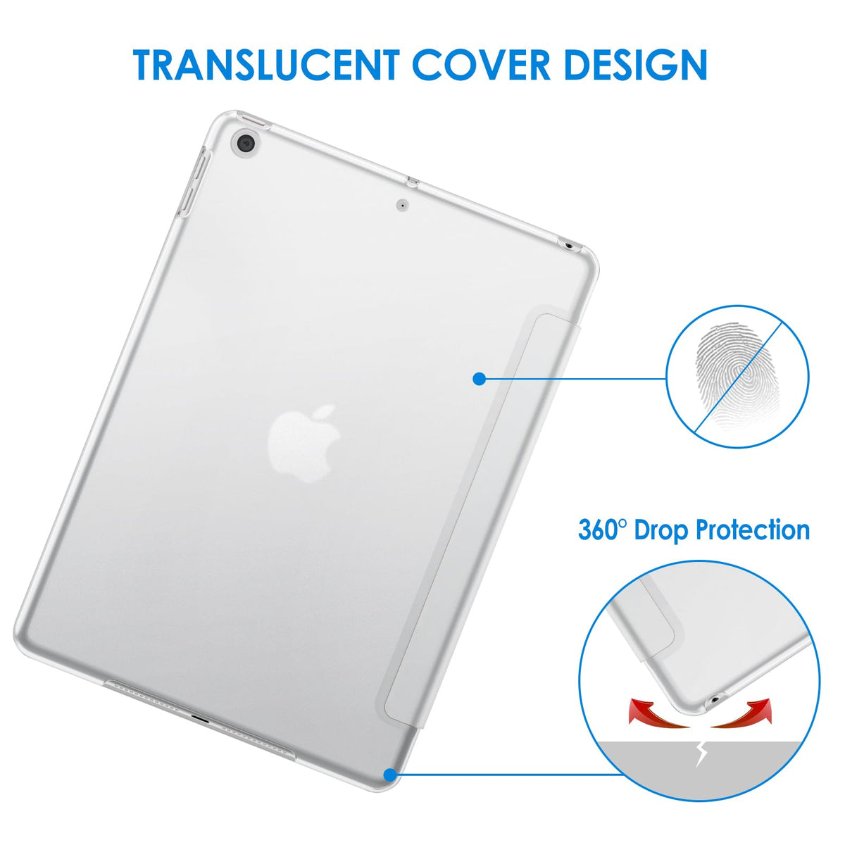 JETech Case for iPad 9th/8th/7th Gen 10.2", Black