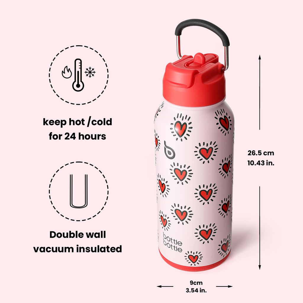 BOTTLE BOTTLE Stainless Steel Bottle with Straw and Pill Box