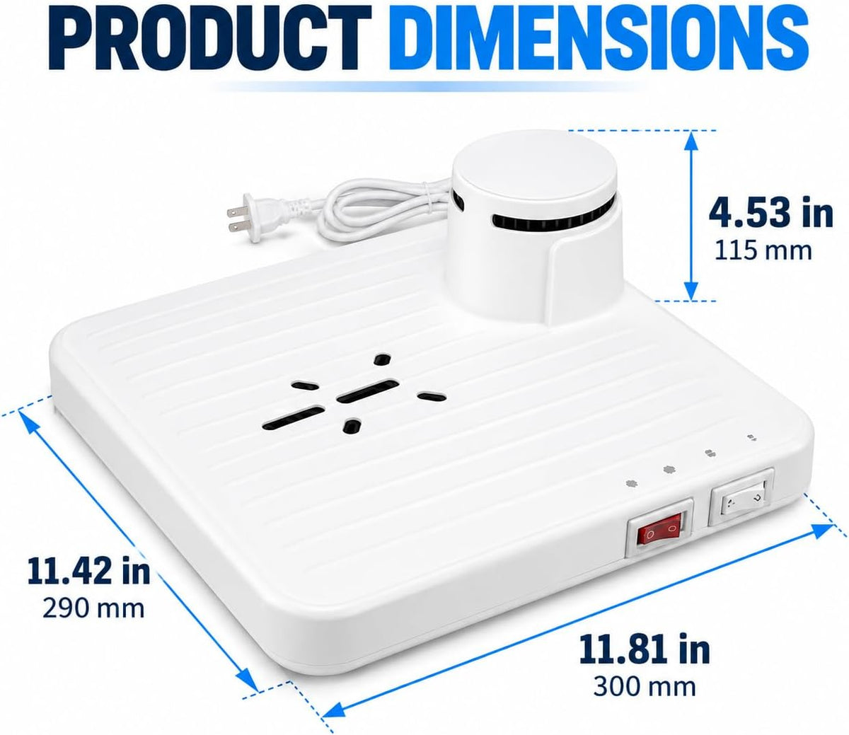 Full Body Dryer After Shower, 15000RPM Stand-On Air Dryer (13*12in)