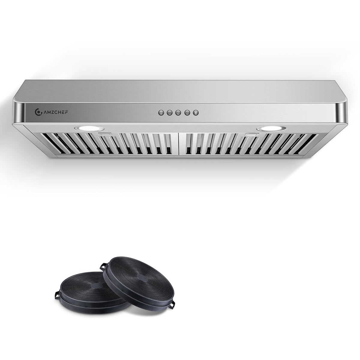 AMZCHEF 30" Under Cabinet Range Hood, 750CFM Stainless Steel Vent Hood