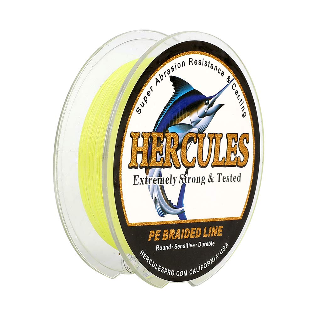 Hercules Braided Fishing Line 4 Strands 100m-2000m 6lb-100lb Super Strong PE Fishing Wire Multifilament Fishing Lines for Saltwater & Freshwater Fishing