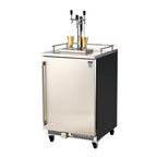 VEVOR Beer Kegerator, Single Tap Commercial Draft Beer Dispenser for D system, Full Size Keg Refrigerator with 5lbs CO2 Tank, Hold 2 Sixth / 2 Ball lock keg, Black