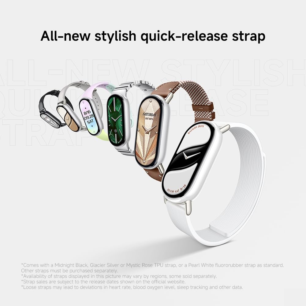 XIAOMI Smart Band 10, Fitness Tracker for Men Women, 21-day battery, White