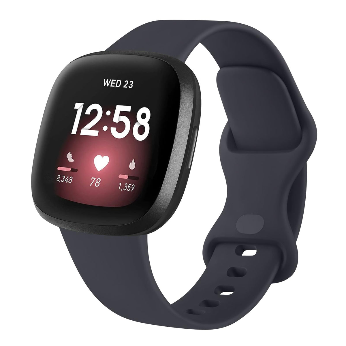 AK Straps for Fitbit Sense 2/Fitbit Sense/Fitbit Versa 4/Fitbit Versa 3 Straps for Women Men,Silicone Sport Classic Soft Replacement Straps Compatible with Fitbit Versa 3/Versa 4/Sense/Sense 2