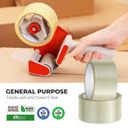 3 Rolls Clear Parcel Tape, 48mm X 66m, Strong Heavy Duty & Low Noise Packing Tape for Packing Boxes, Moving Boxes, and Secure Packaging