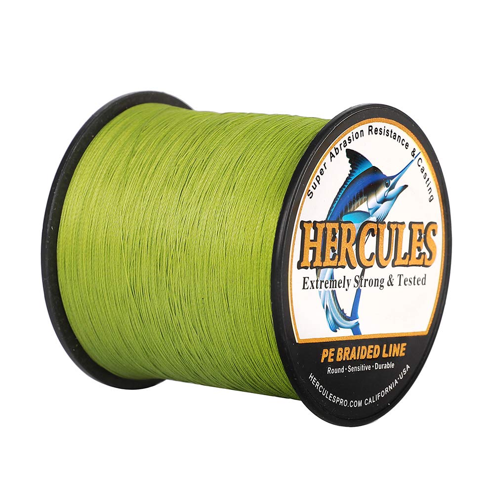 Hercules Braided Fishing Line 4 Strands 100m-2000m 6lb-100lb Super Strong PE Fishing Wire Multifilament Fishing Lines for Saltwater & Freshwater Fishing