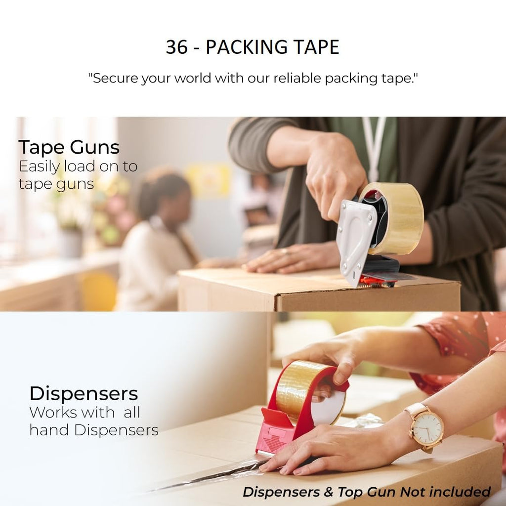 3 Rolls Clear Parcel Tape, 48mm X 66m, Strong Heavy Duty & Low Noise Packing Tape for Packing Boxes, Moving Boxes, and Secure Packaging