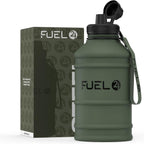 Fuel24 Stainless Steel Jug - 1.3 or 2.2 Litre Water Bottle - Extra Strong, BPA Free, Leak Proof - Large Gym Sports Bottle, 1.3L, 2.2L, Metal Bottle - Colour Options