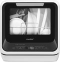 COMFEE' Portable Mini Dishwasher Countertop with 1.32Gal Built-in Water Tank for Apartments& RVs, No Hookup Needed, 6 Programs, 360° Dual Spray, 162℉ High-Temp& Air-Dry Function