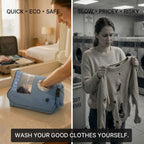 Portable Washing Bag Hand Wash Bag Travel Manual Washer RV Laundry Solution