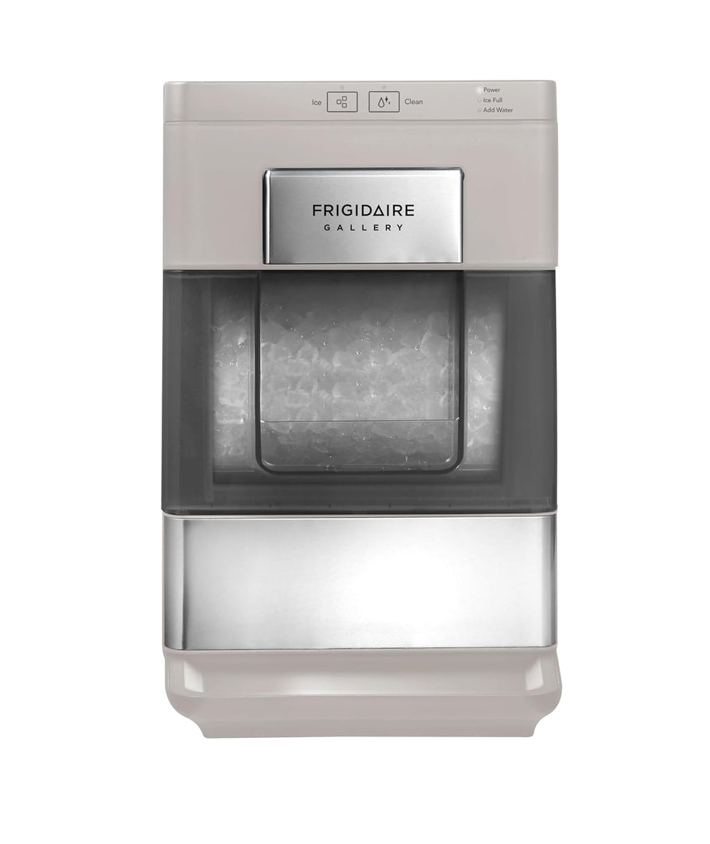FRIGIDAIRE Gallery Countertop Crunchy Chewable Nugget Ice Maker, 33lbs per Day, Auto Self Cleaning, Grey