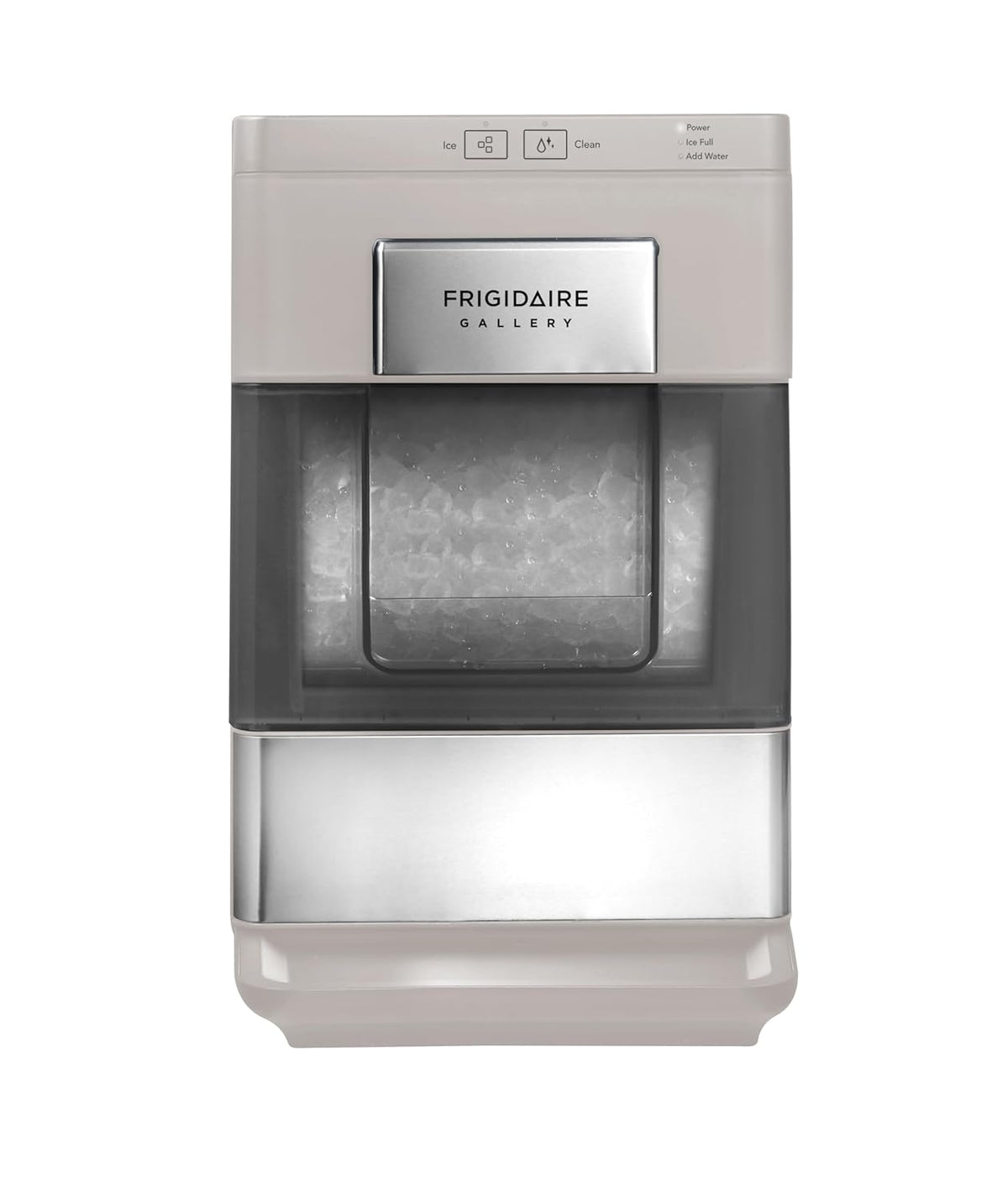 FRIGIDAIRE Gallery Countertop Crunchy Chewable Nugget Ice Maker, 33lbs per Day, Auto Self Cleaning, Grey