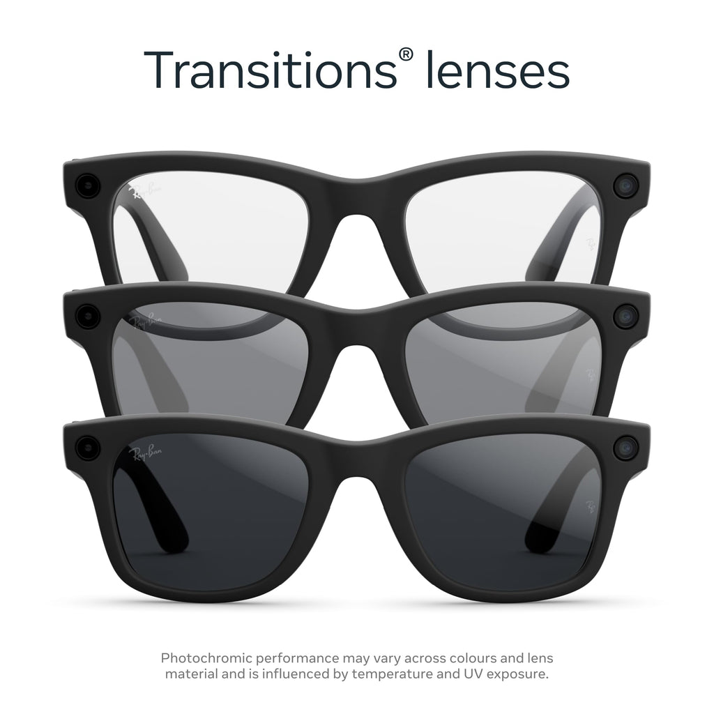 Ray-Ban Meta (Gen 2) Wayfarer, Matte Black, Clear lenses