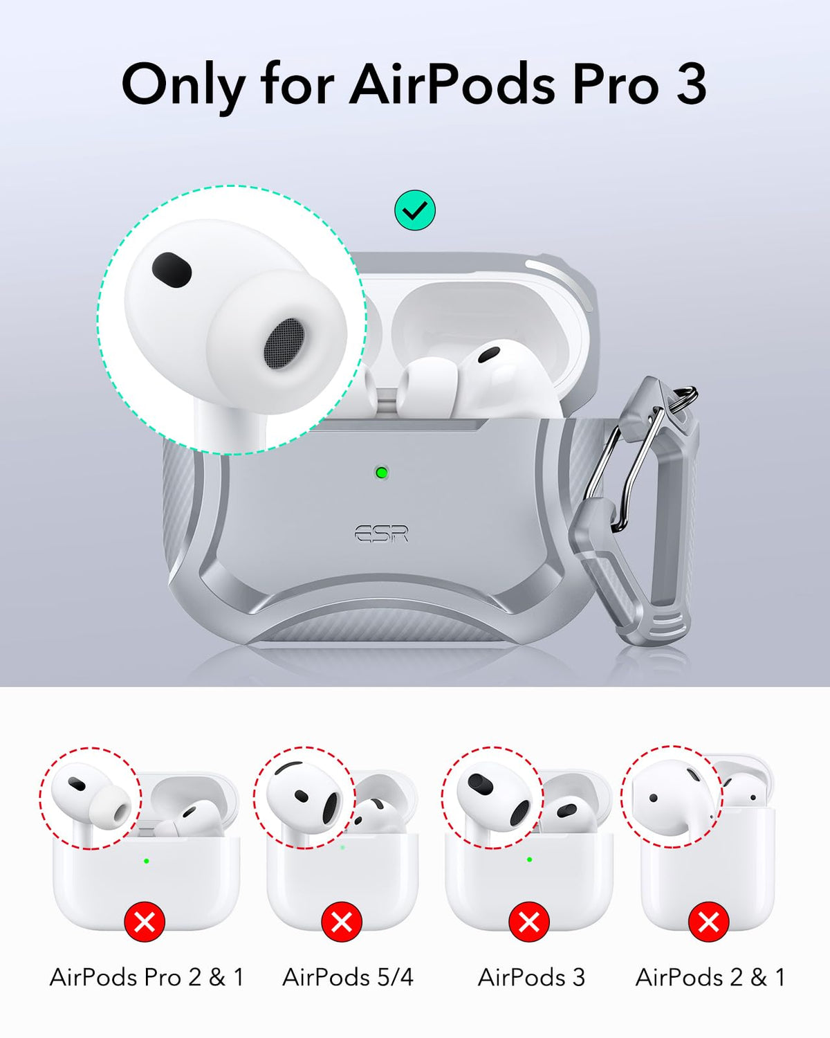 ESR for AirPods Pro 2 Case, Compatible with MagSafe, Navy Blue