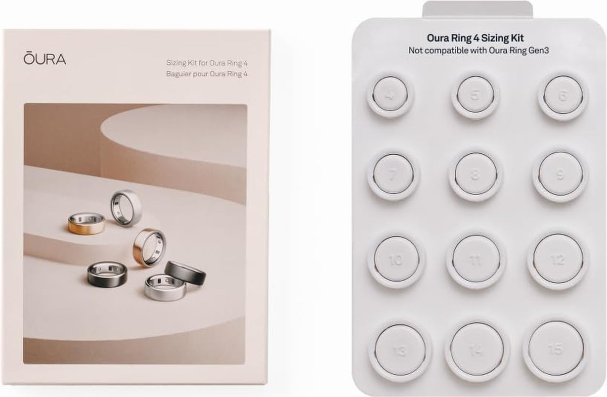 OURA Ring 4 Smart Ring - Ceramic Cloud - Size 9