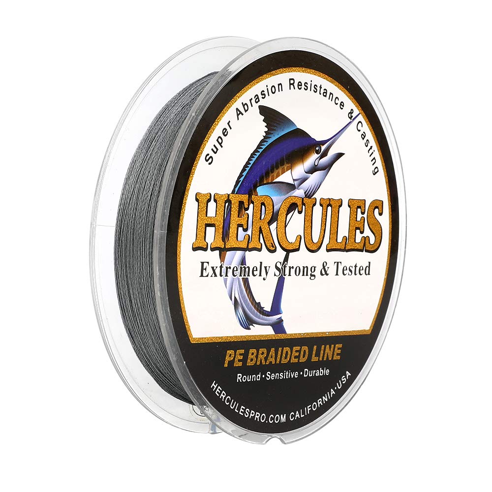 Hercules Braided Fishing Line 4 Strands 100m-2000m 6lb-100lb Super Strong PE Fishing Wire Multifilament Fishing Lines for Saltwater & Freshwater Fishing