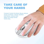cimetech Wireless Mouse for Laptop, Portable Slim Silent Design for Left & Right Hand Users, Storable Nano Receiver, 800-1600 DPI, 2.4G Compact Computer Mice for MacBook, PC, Windows, Chromebook