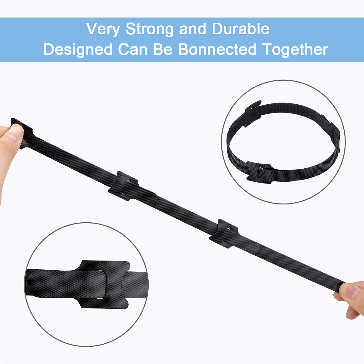Nettbe 60 PCS 6 Inch Adjustable Cable Ties, Reusable Cord Management Straps