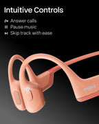 SHOKZ OpenRun Pro - Open-Ear Bluetooth Bone Conduction Sport Headphones - Sweat Resistant Wireless Earphones for Workouts and Running with Premium Deep Base - Built-in Mic, with Hair Band