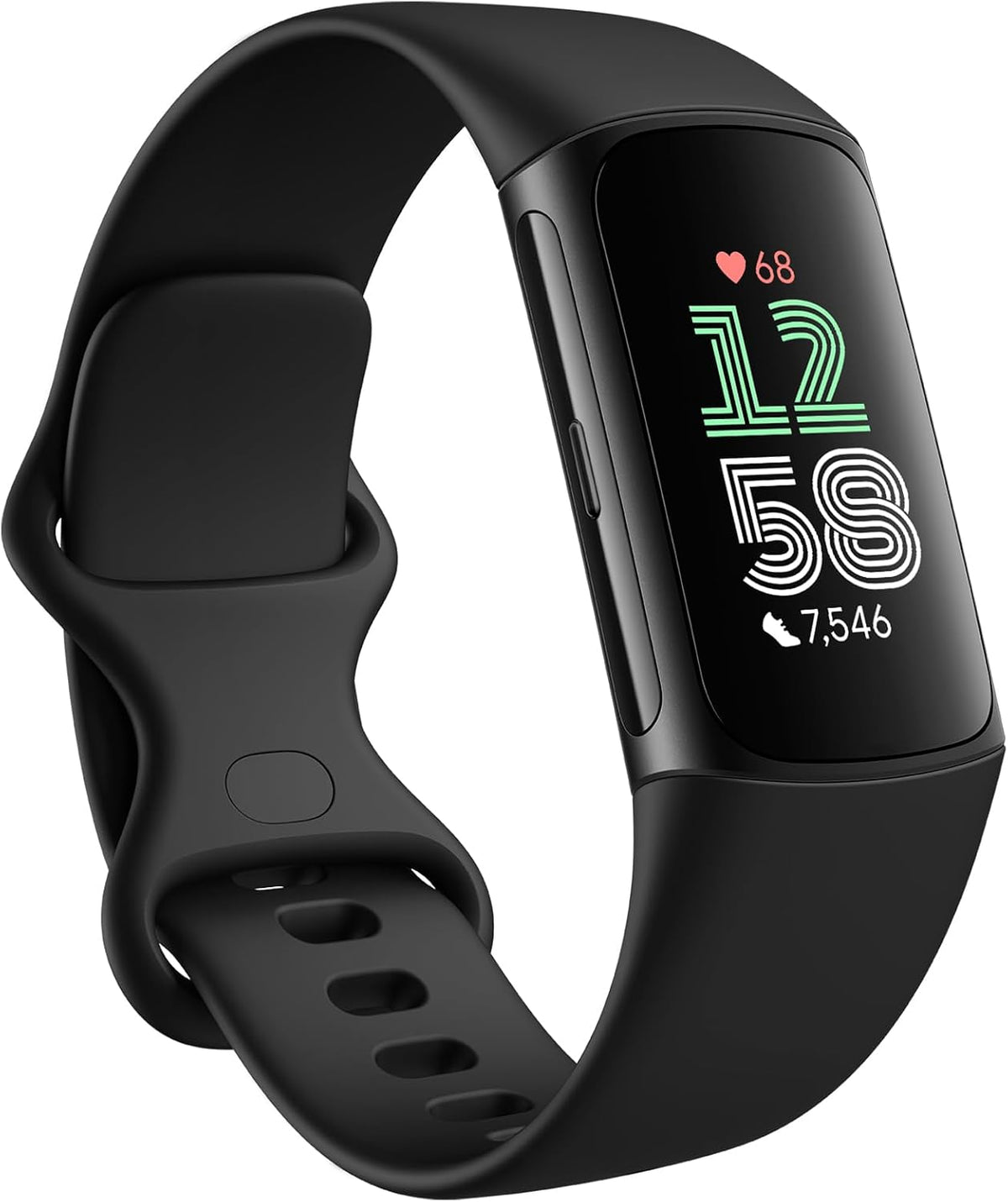 Fitbit Google Charge 6 Activity Tracker with 3 Months Google Health Membership Included, 7 Days Battery Life and Google Wallet and Maps, Obsidian/Black Aluminum