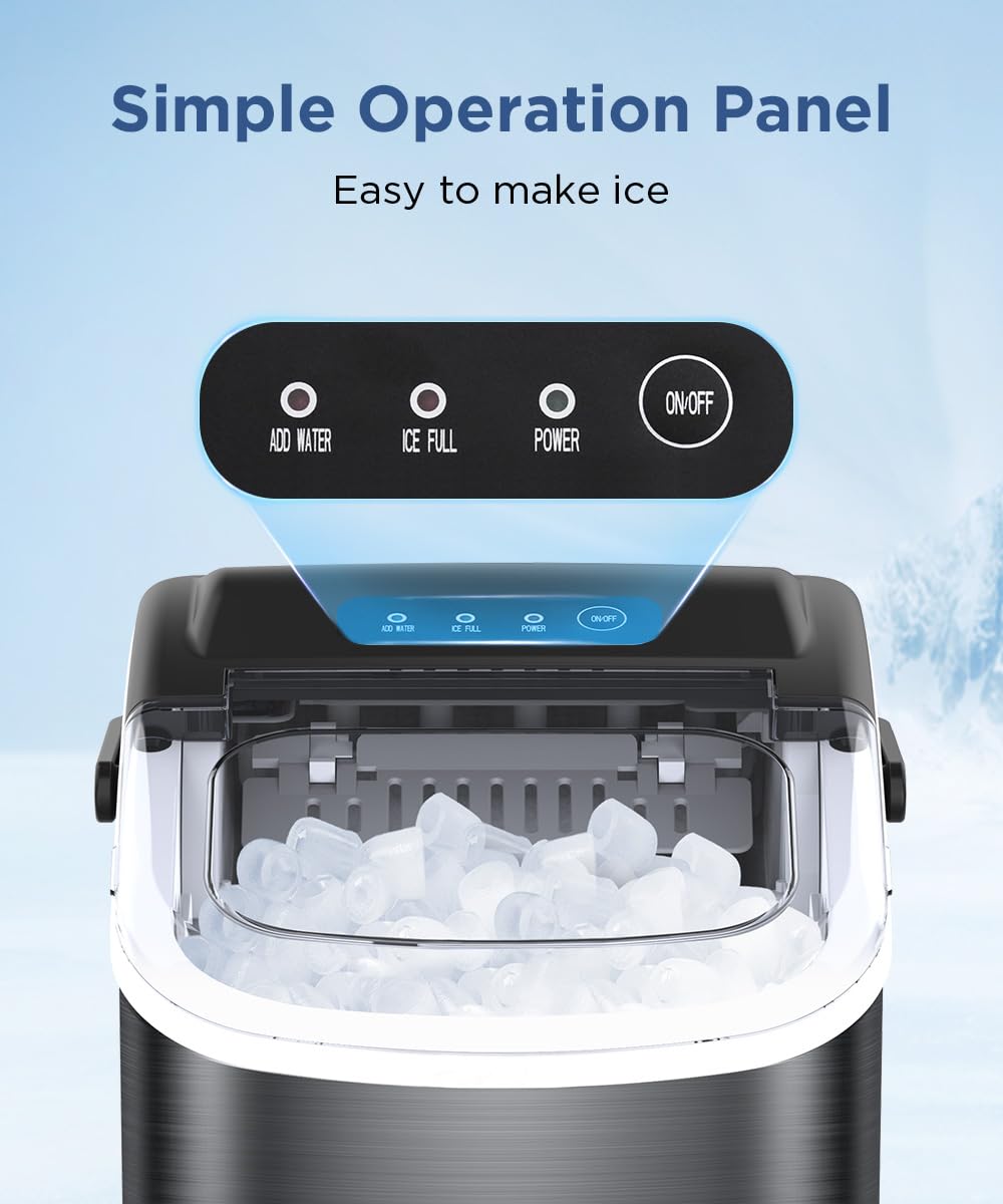 COWSAR Nugget Countertop Ice Maker, Automatic Ice Dispenser, 33 lbs/Day Chewable Pellet Ice Machine with Self-Cleaning & Measured Dispensing, Portable Ice Maker for Home, Kitchen, Office