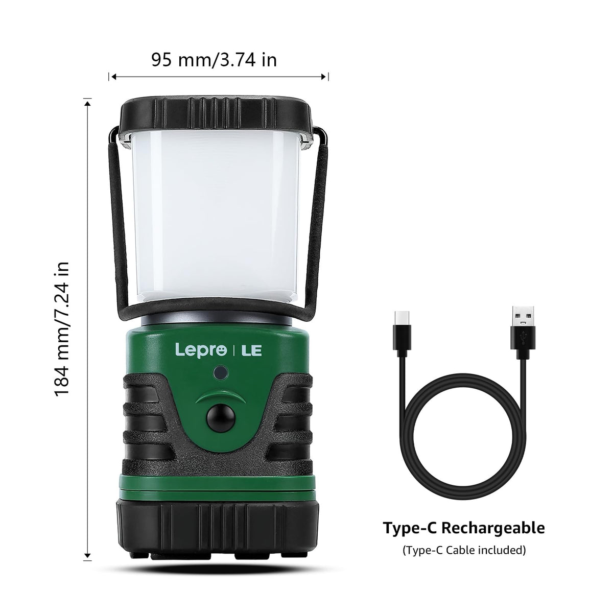 LE Camping Light Rechargeable, 1000lm Camping Lantern, Warm & Cool Light