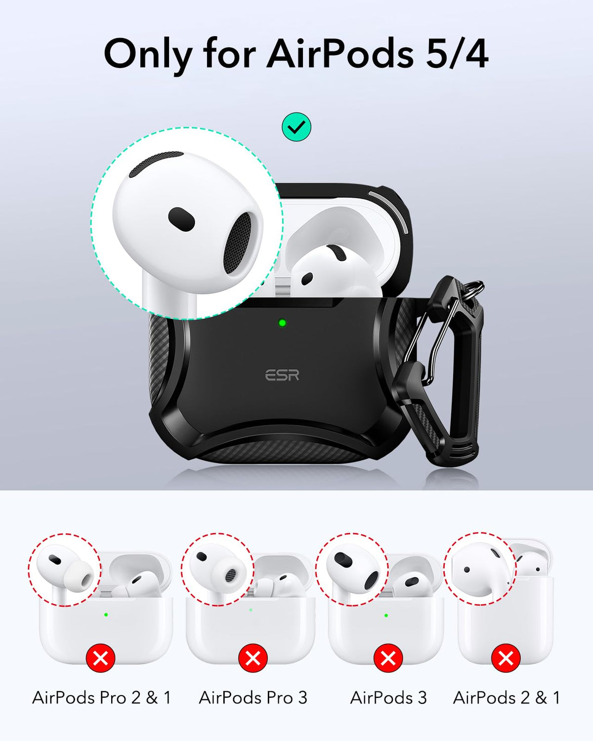ESR for AirPods Pro 2 Case, Compatible with MagSafe, Navy Blue