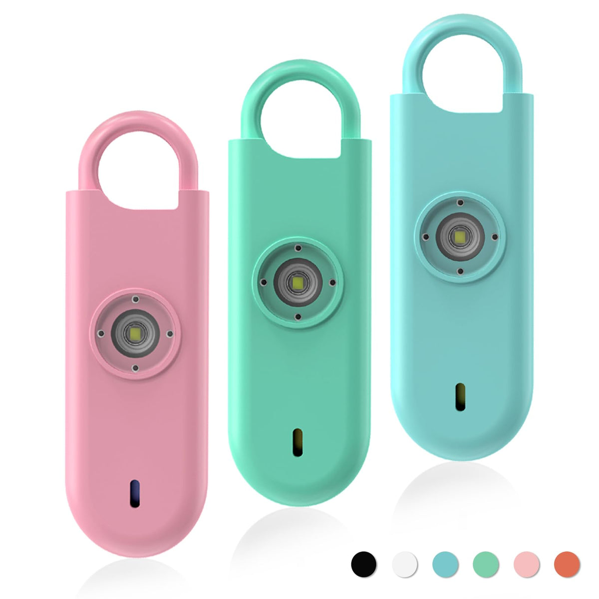 Fauxomor 140dB Personal Safety Alarm for Women 3pack Self Defense Keychain