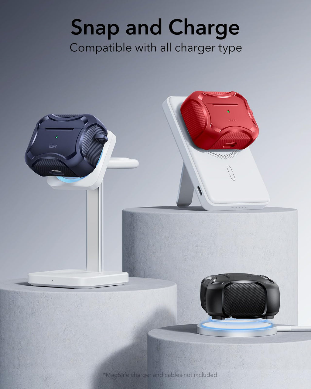 ESR for AirPods Pro 2 Case, Compatible with MagSafe, Navy Blue