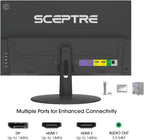 Sceptre New 22-Inch Gaming Monitor, FHD 1080p, Up to 144Hz, HDMI, DisplayPort, Built-in Speakers, Machine Black (E225W-FW144 Series, 2026)