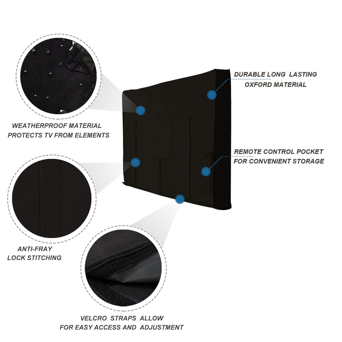 iBirdie Outdoor TV Cover 52 to 55 inch Weatherproof and Waterproof